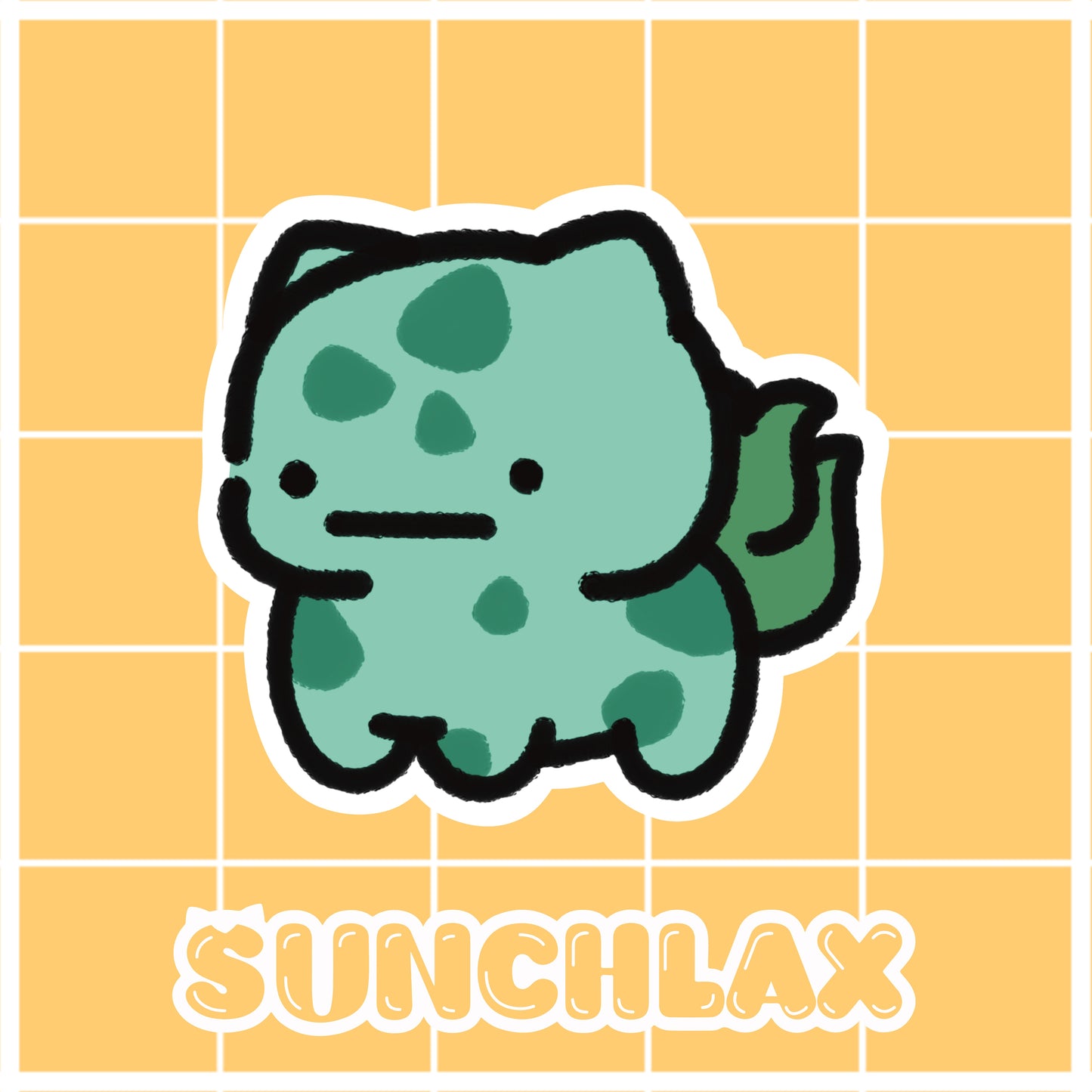 Grass Dinosaur Sticker