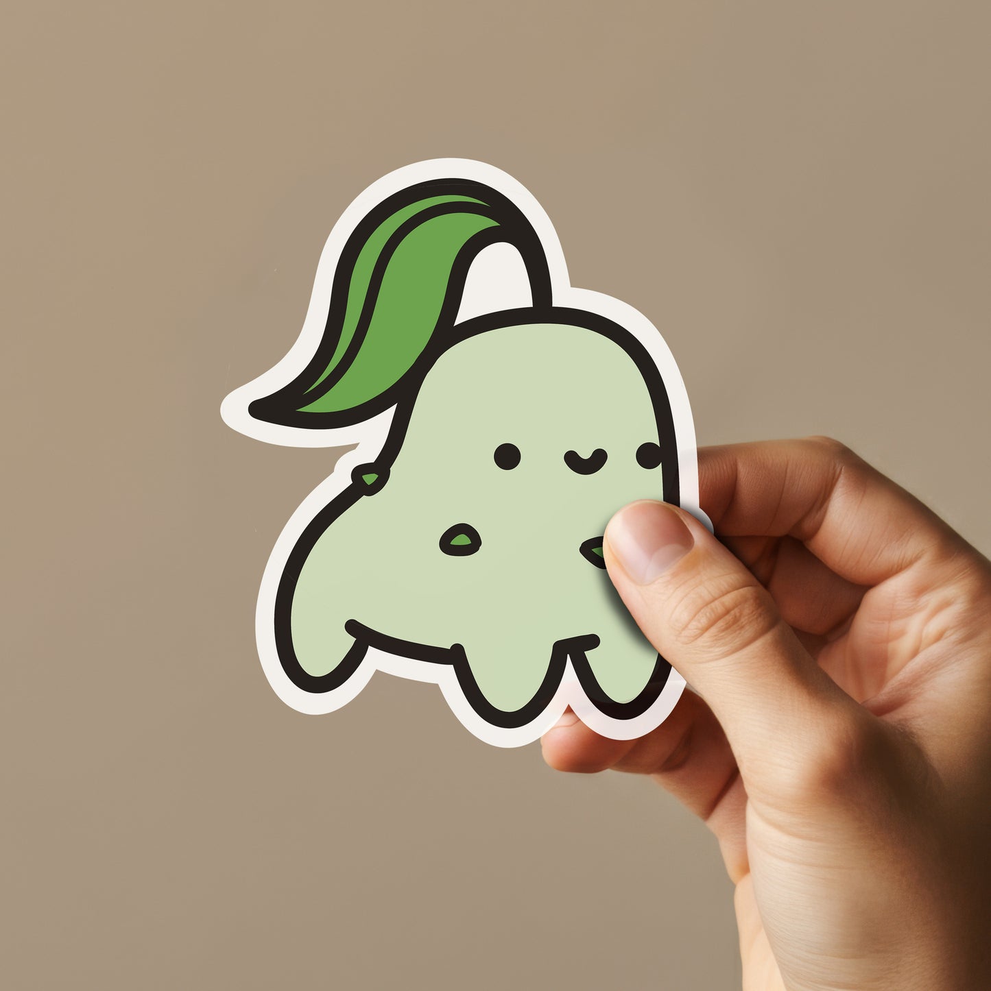 Grass Hair Animal Sticker