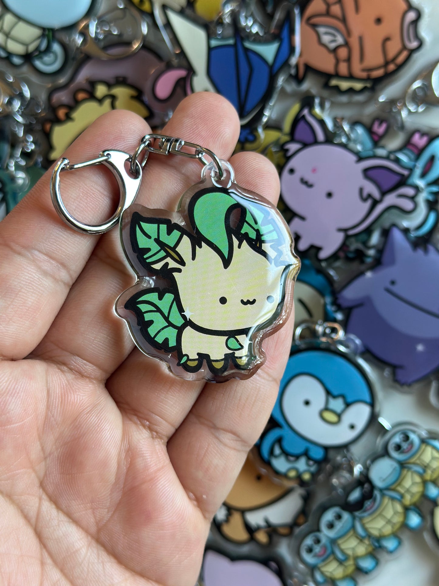 Grass Animal Acrylic Enamel Keychain