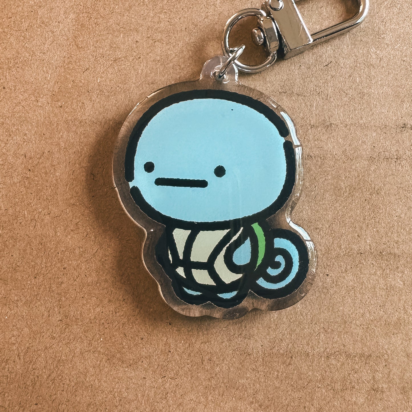 Blue Turtle Acrylic Epoxy Keychain