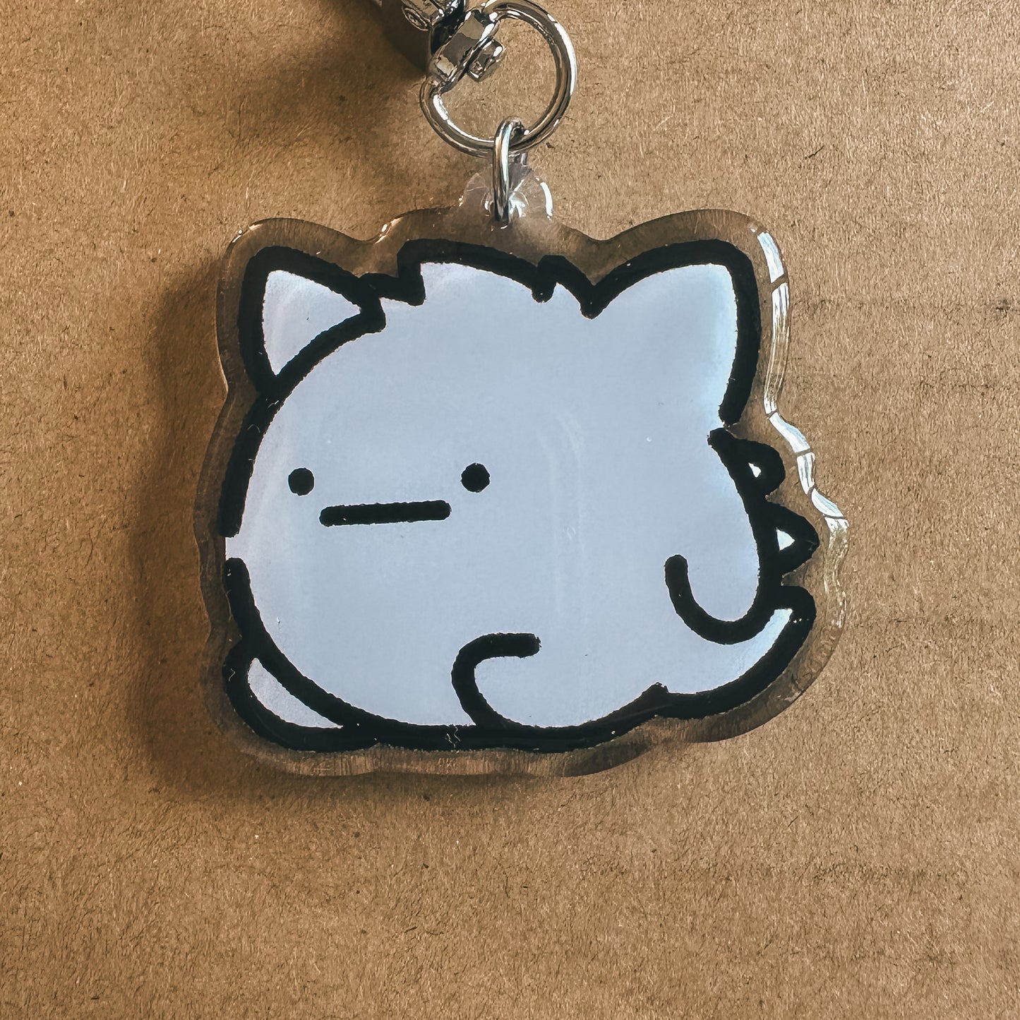 Purple Ghost Acrylic Epoxy Keychain