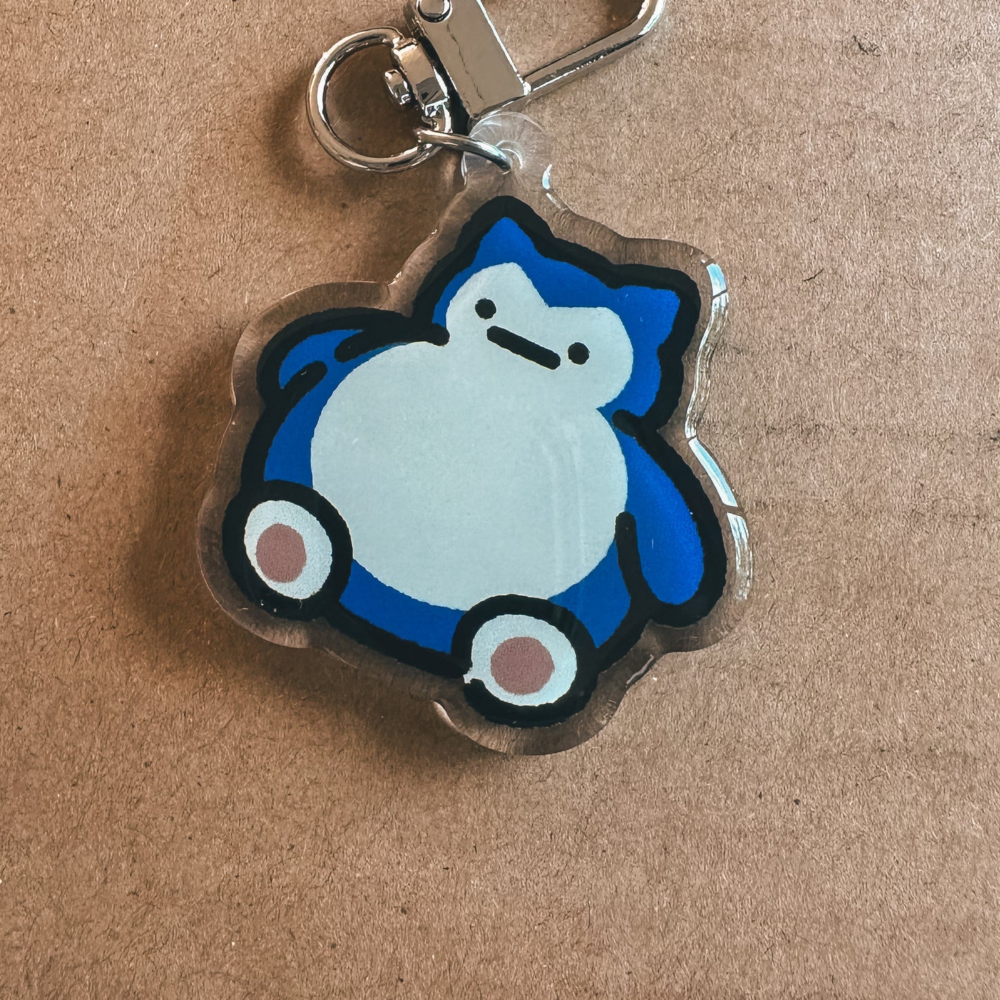 Lazy Bear Acrylic Epoxy Keychain