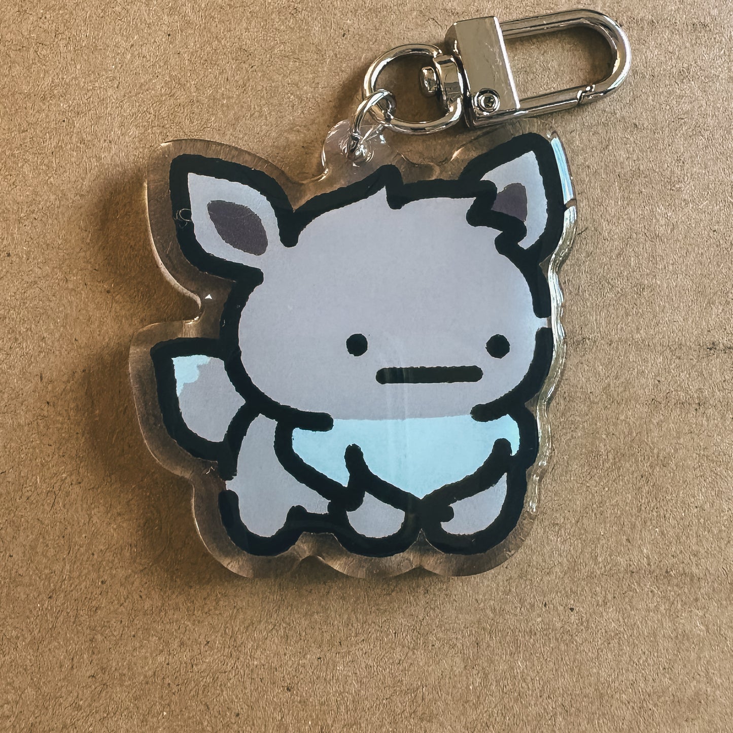 Brown Cat Acrylic Epoxy Keychain