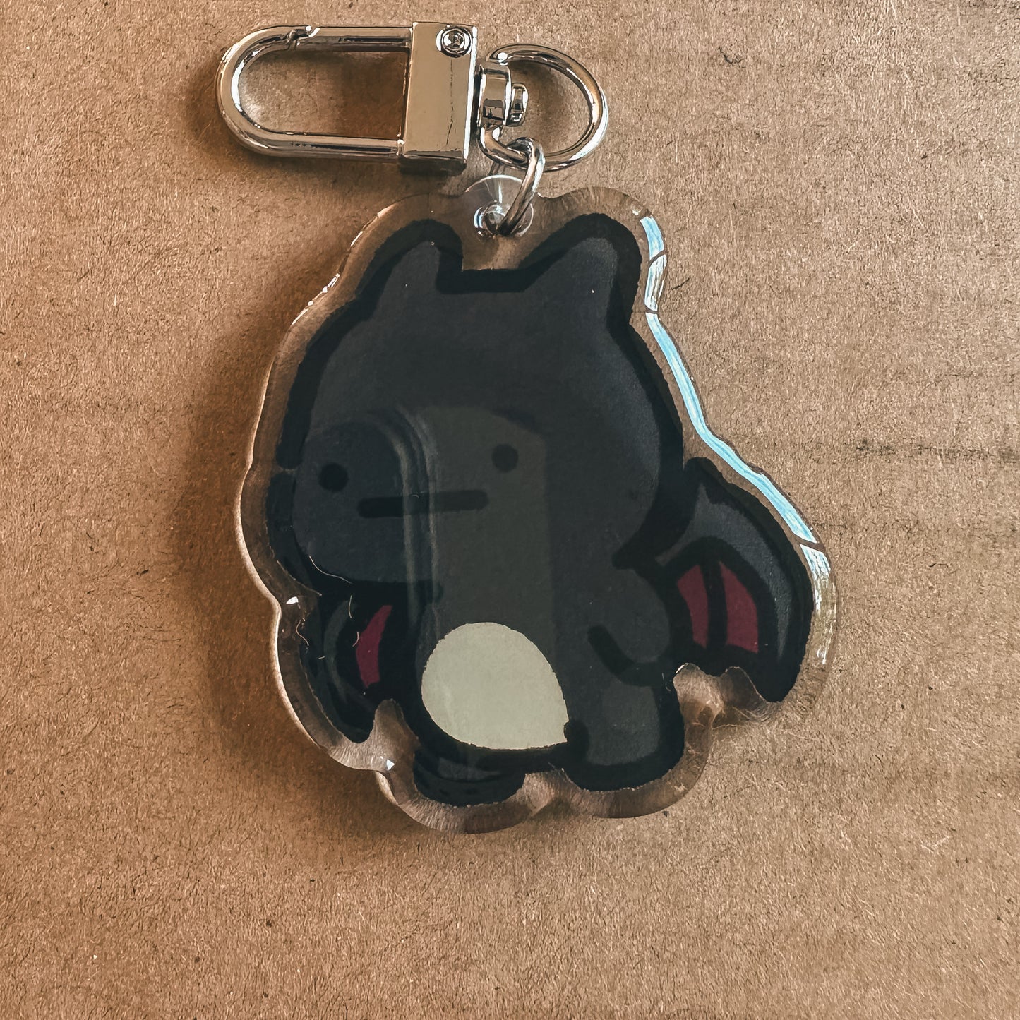 Fire Dragon Acrylic Epoxy Keychain
