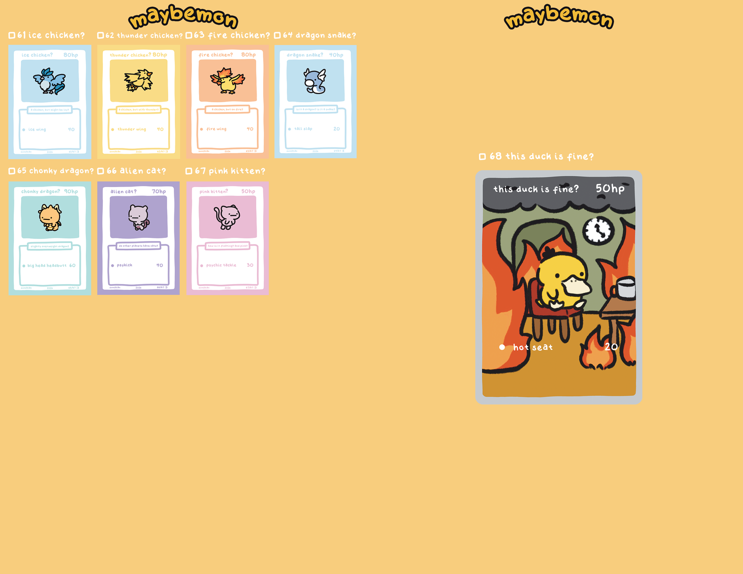 “maybemon” Booster Pack