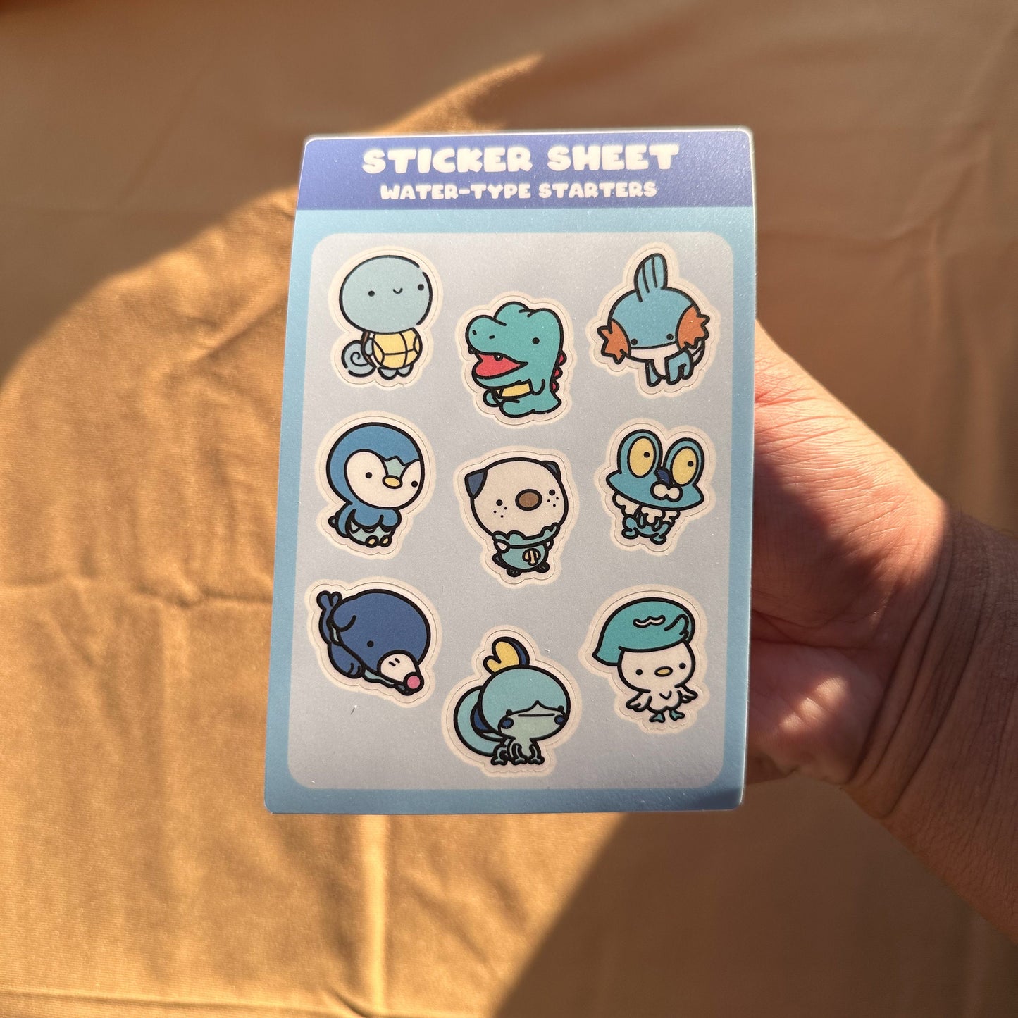 Water Starters Sticker Sheet