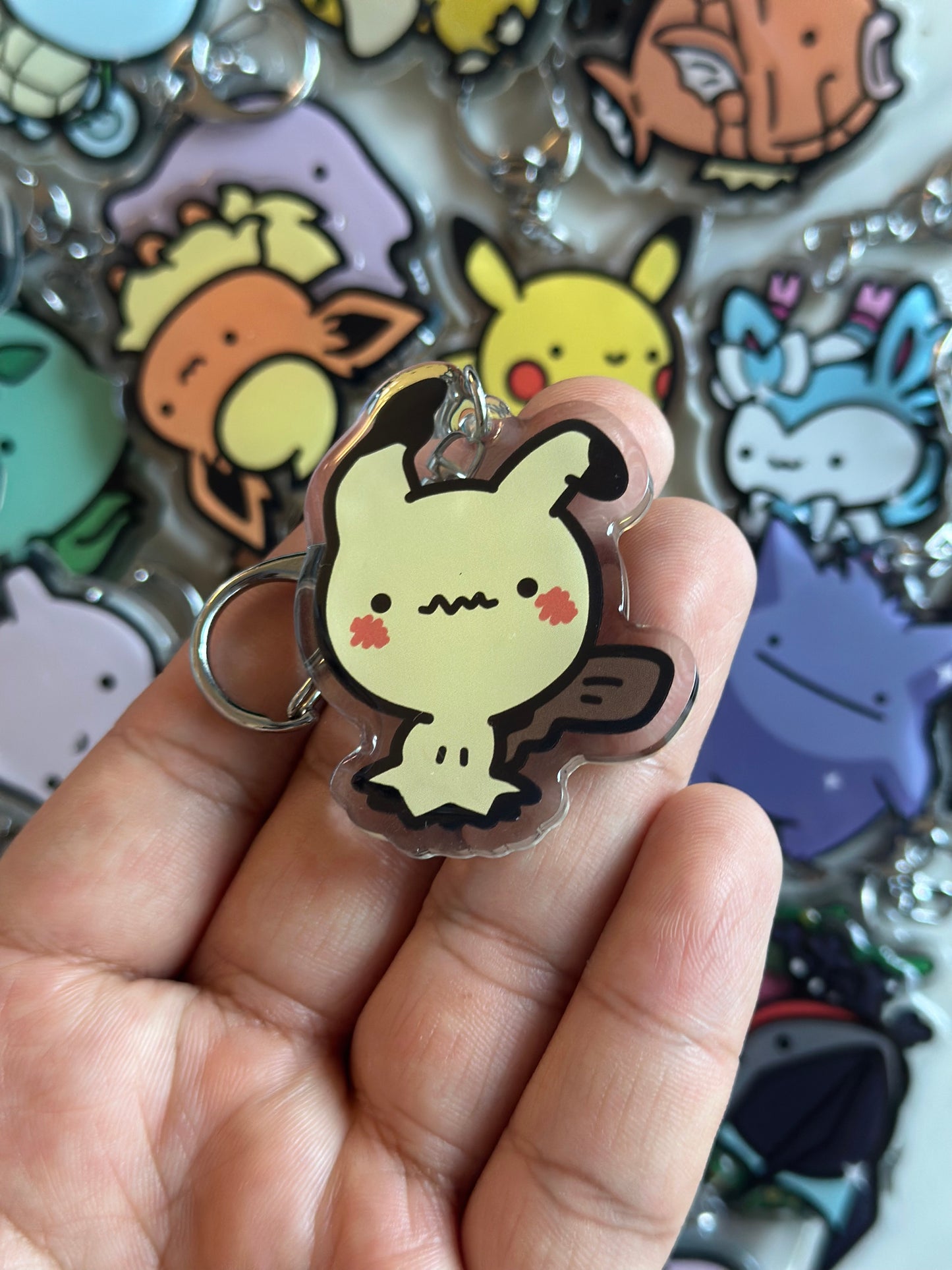 Mimic Creature Acrylic Epoxy Keychain