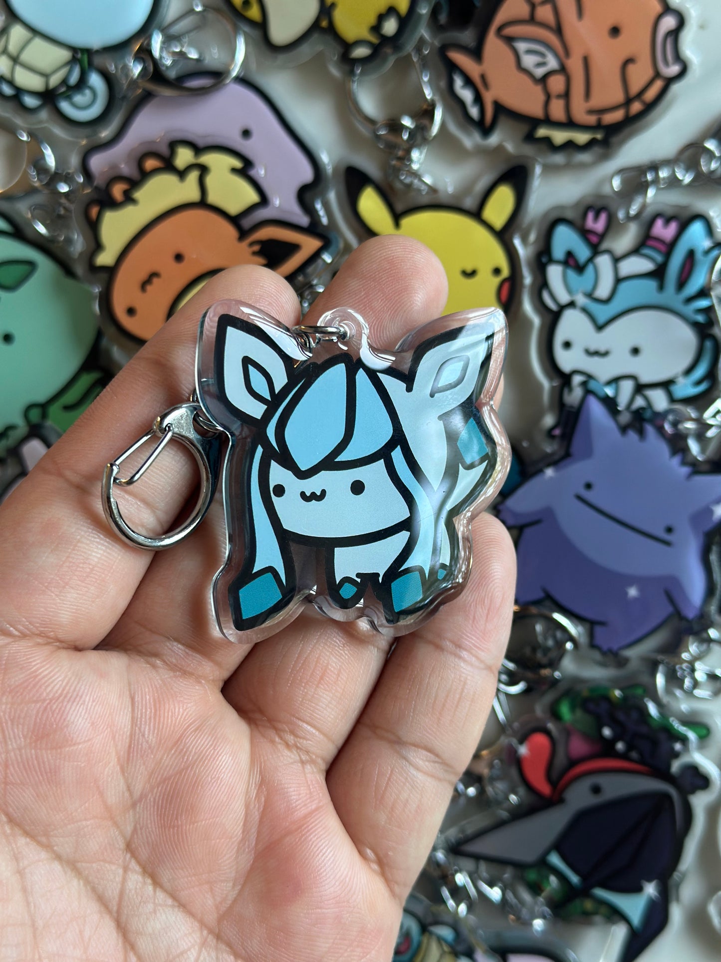 Ice Animal Acrylic Epoxy Keychain