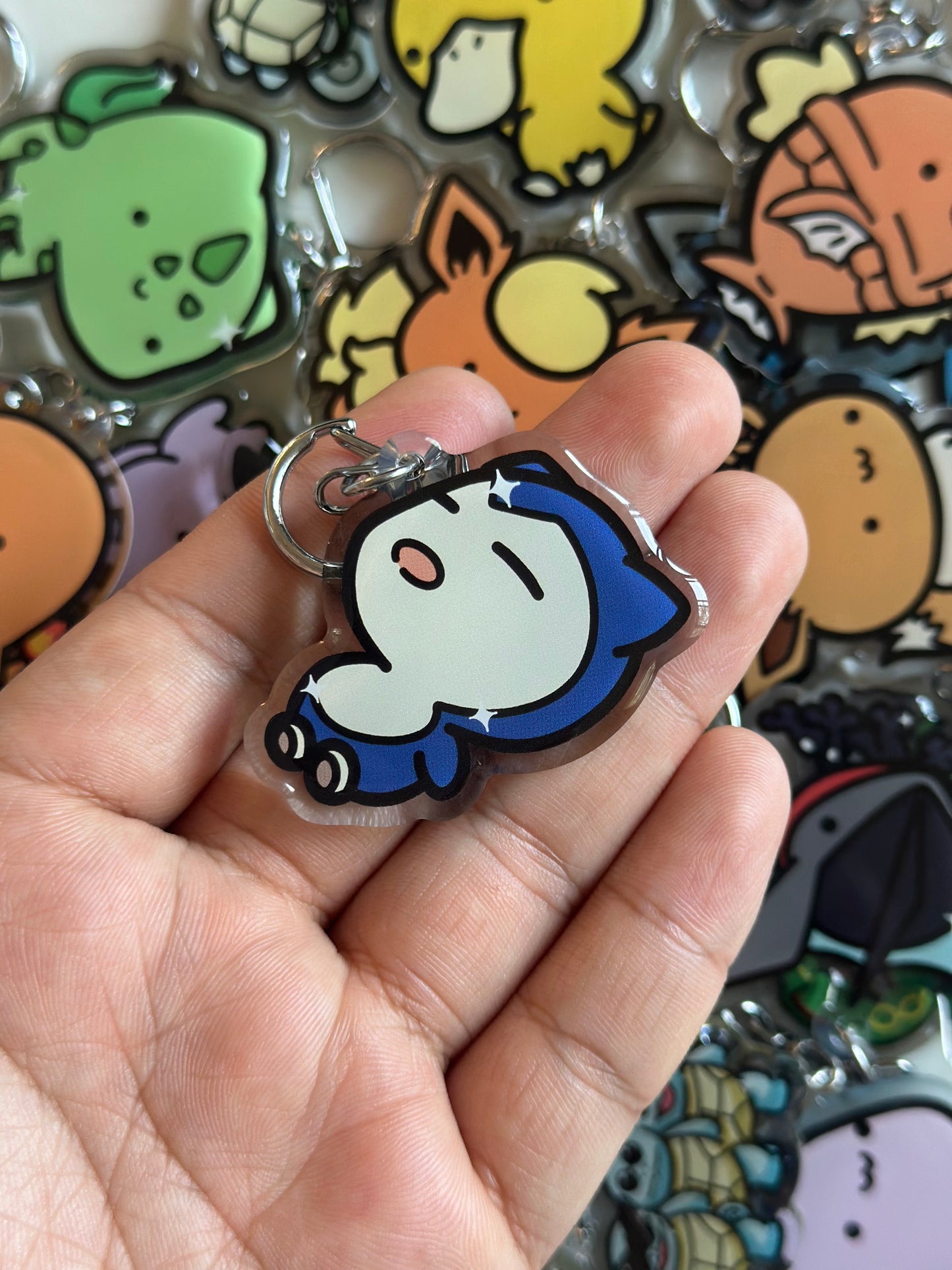 Sleepy Boy Acrylic Epoxy Keychain