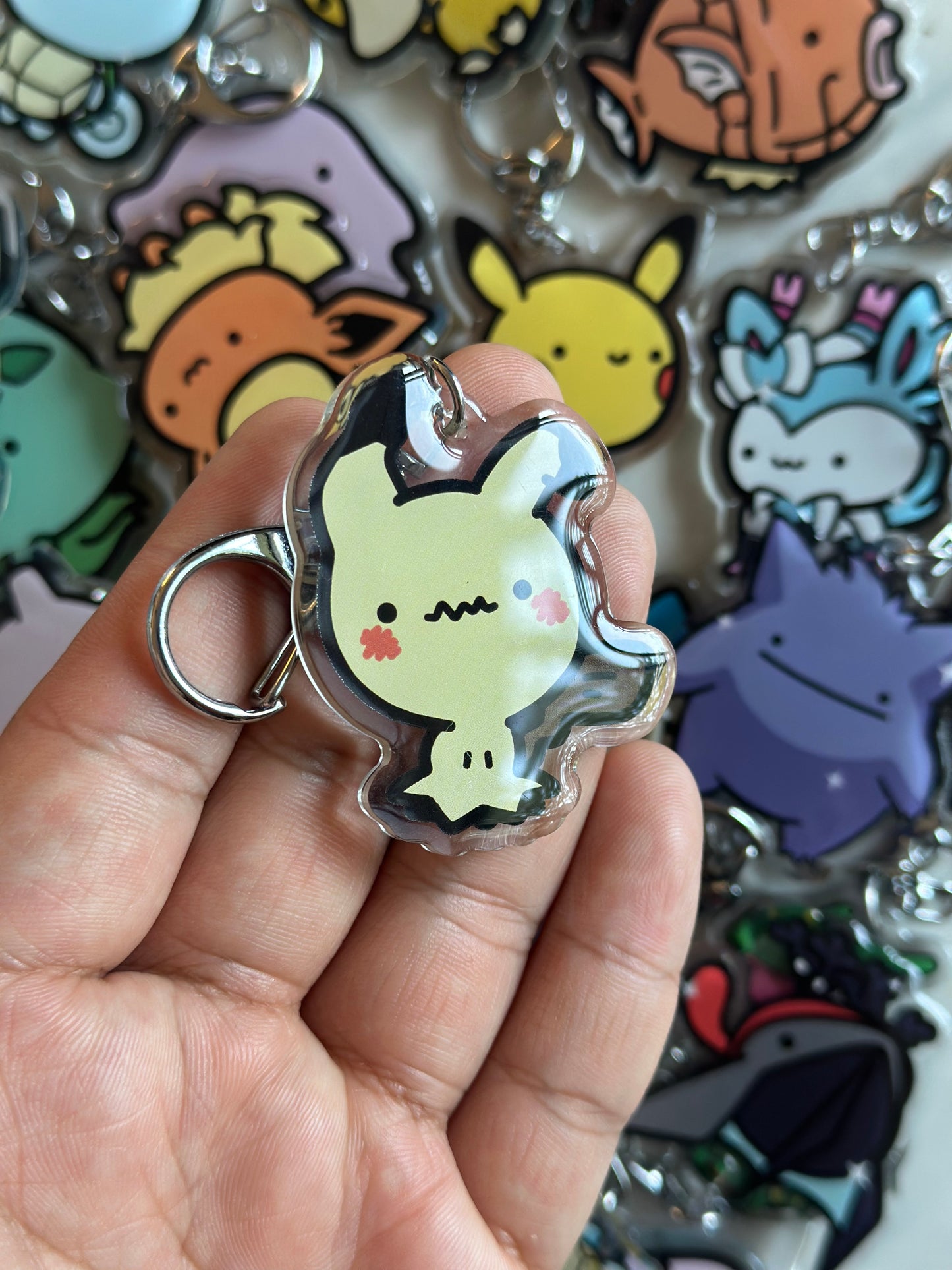 Mimic Creature Acrylic Epoxy Keychain