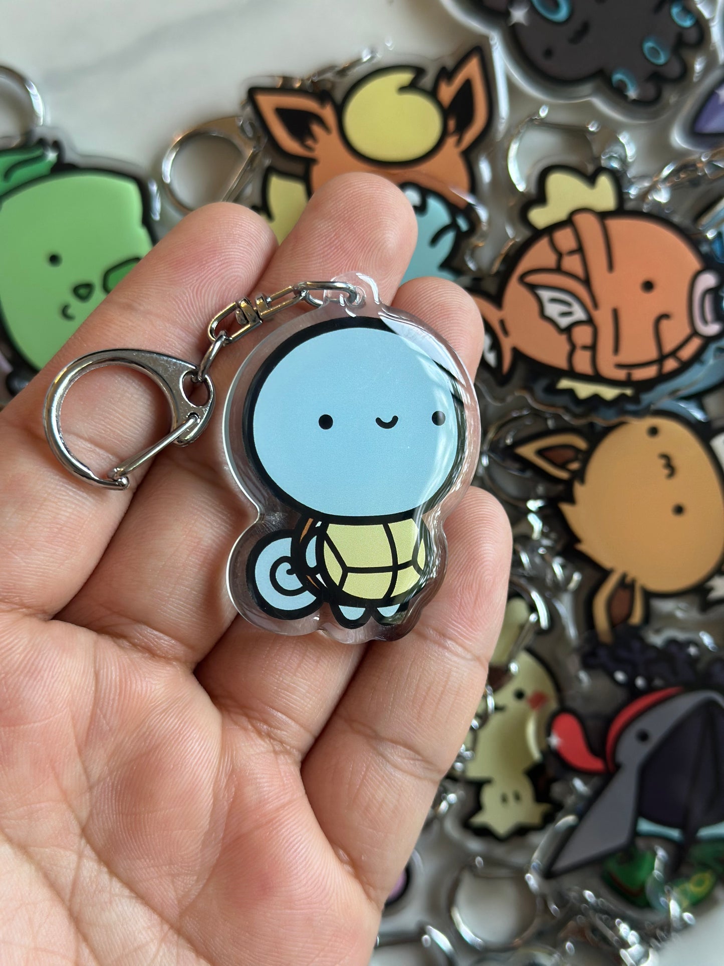 Water Turtle Acrylic Epoxy Keychain