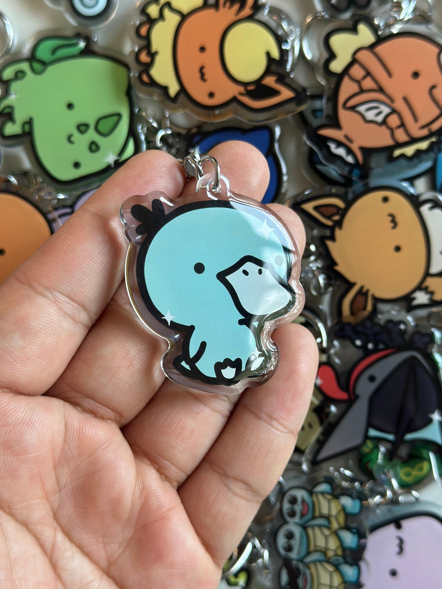 Yellow Duck Acrylic Epoxy Keychain