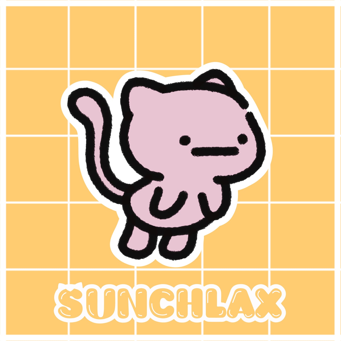 Pink Cat Sticker