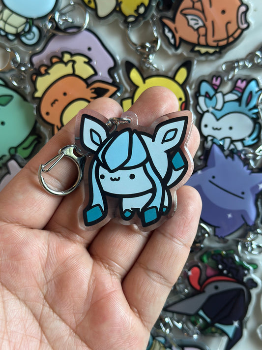Ice Animal Acrylic Epoxy Keychain
