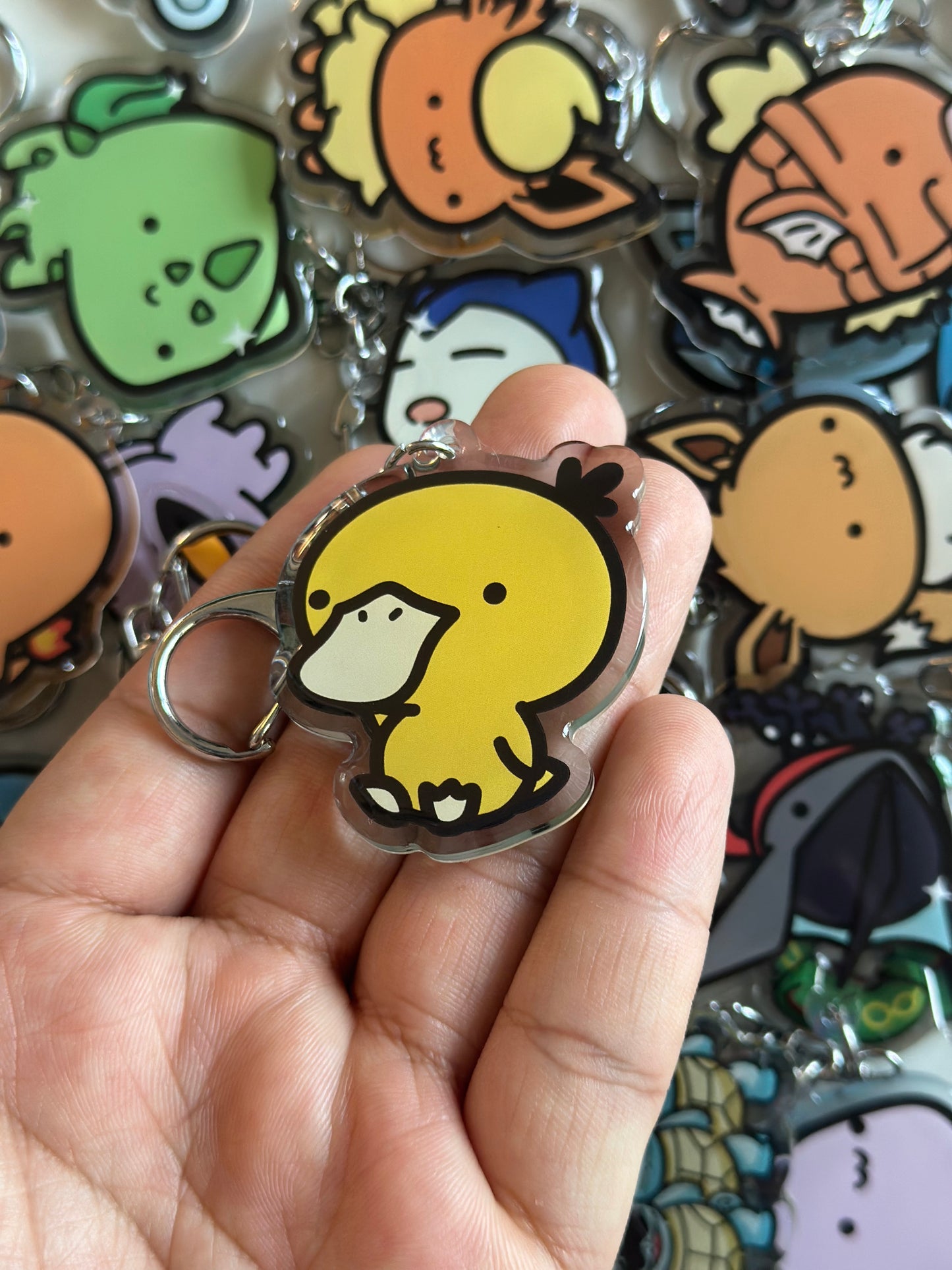 Yellow Duck Acrylic Epoxy Keychain