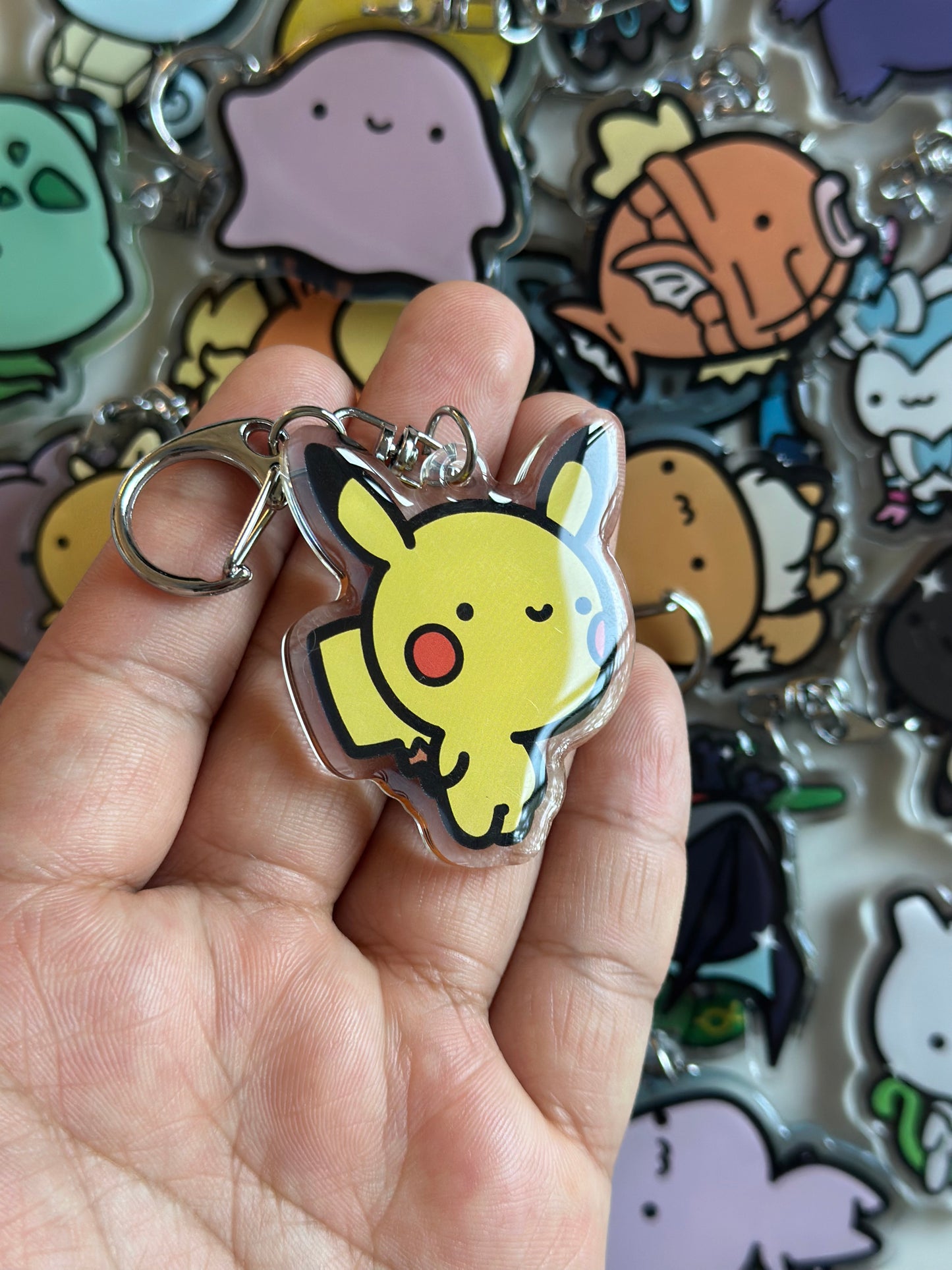 Yellow Rat Acrylic Epoxy Keychain