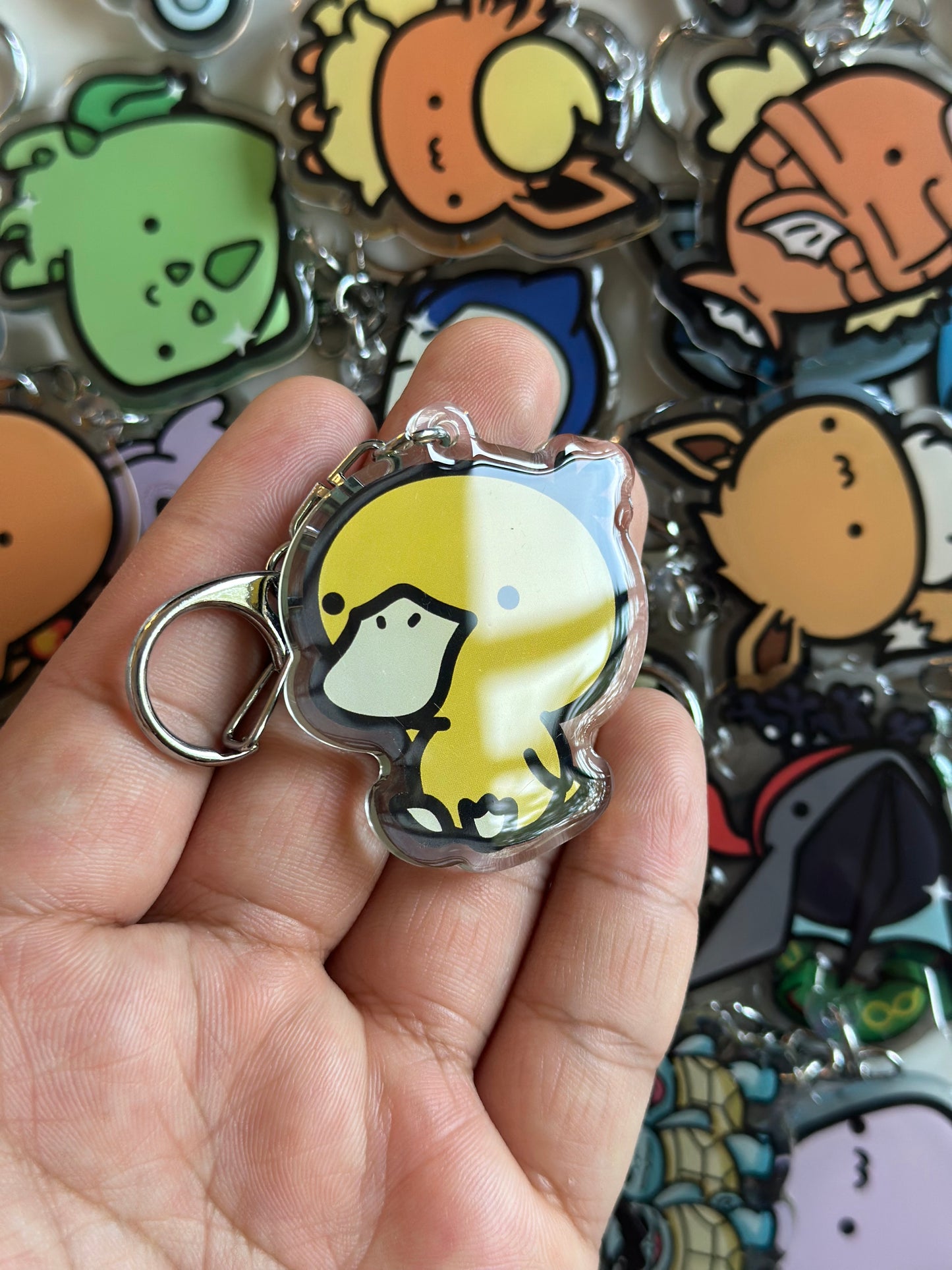 Yellow Duck Acrylic Epoxy Keychain