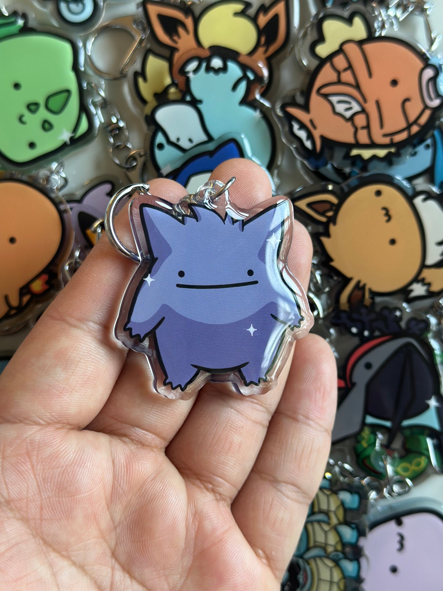 Purple Ghost Acrylic Epoxy Keychain