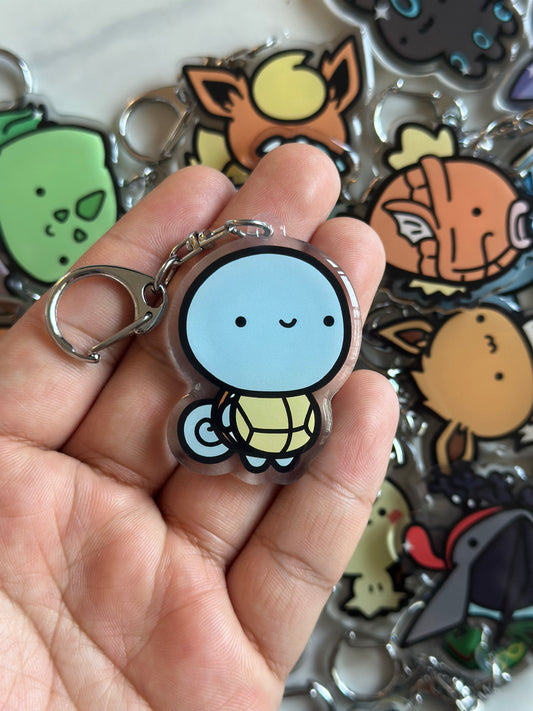 Water Turtle Acrylic Epoxy Keychain