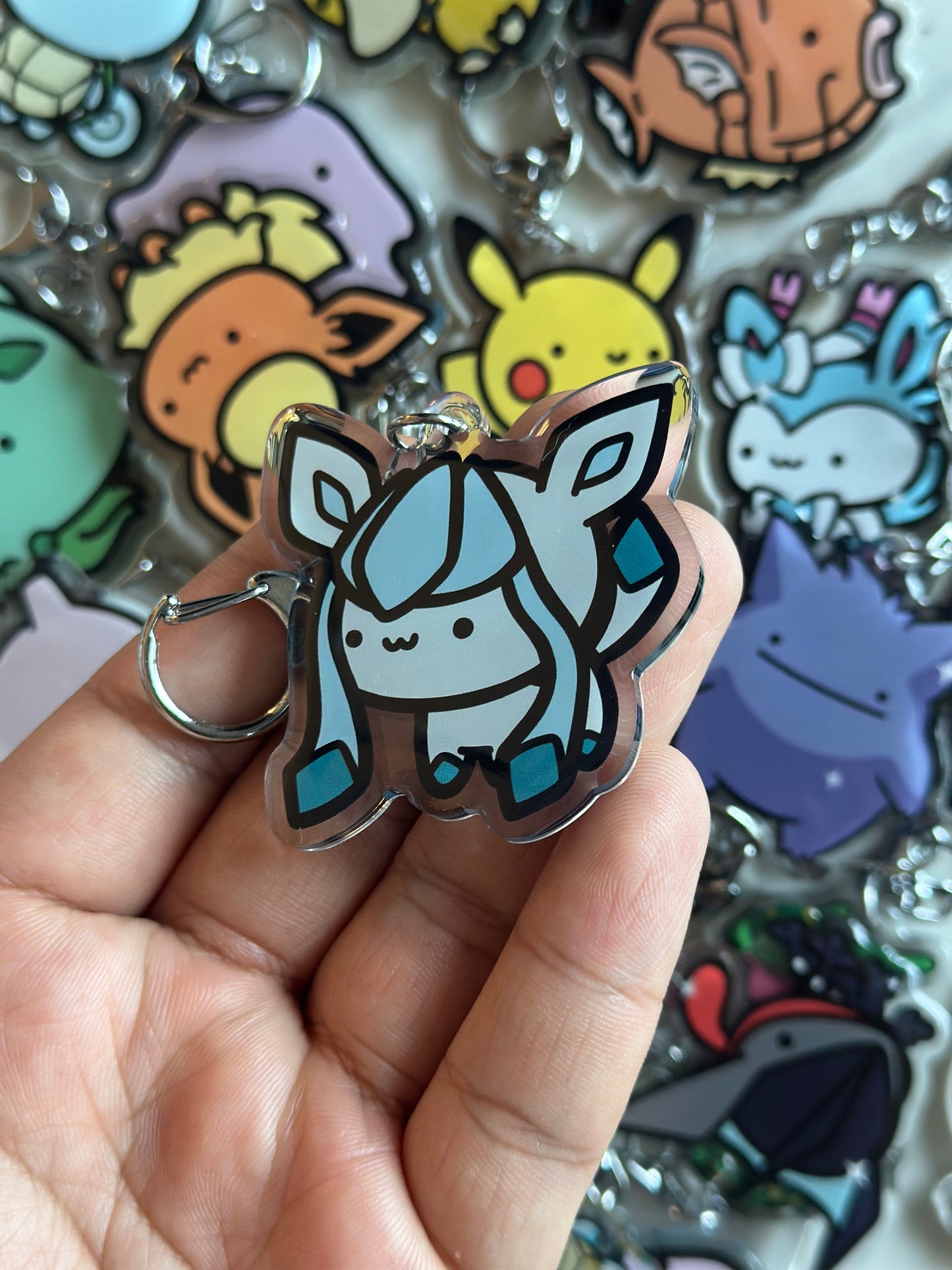 Ice Animal Acrylic Epoxy Keychain