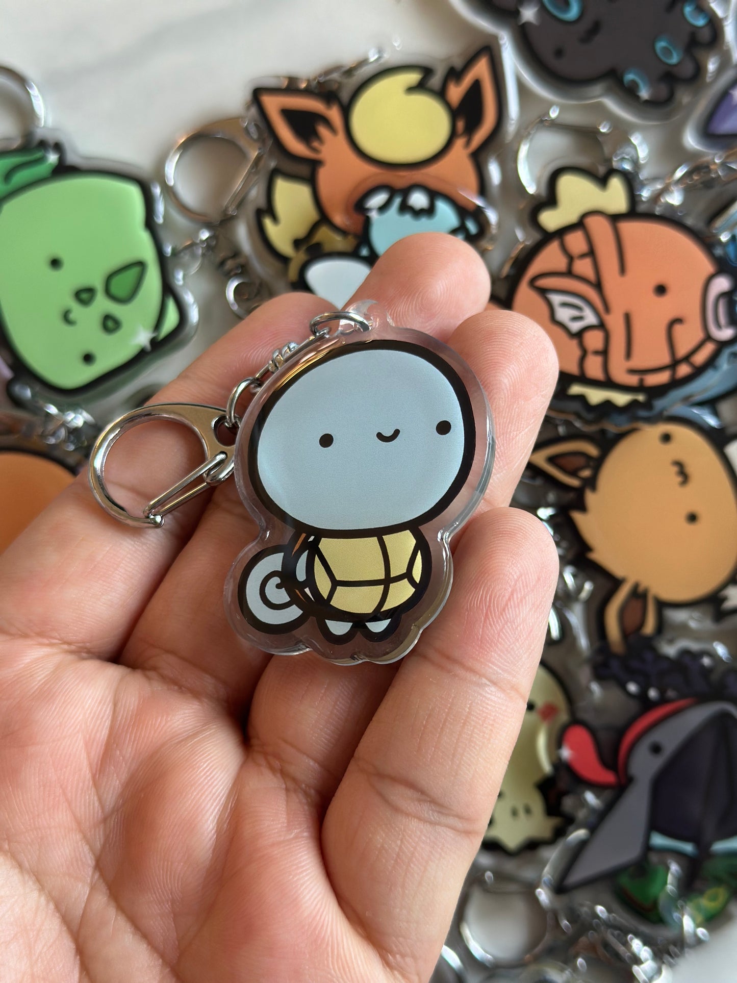 Water Turtle Acrylic Epoxy Keychain