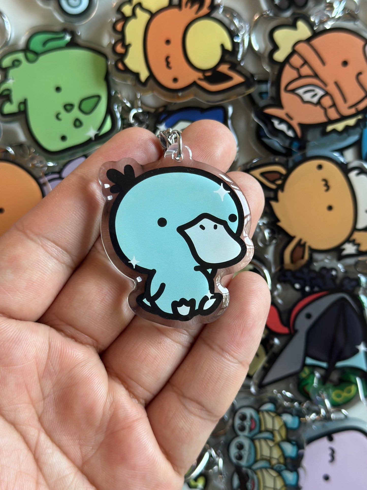 Yellow Duck Acrylic Epoxy Keychain