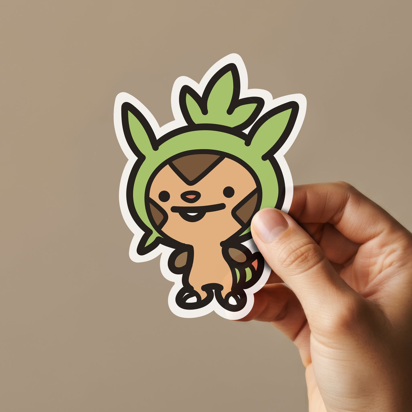 Grass Chestnut Animal Sticker