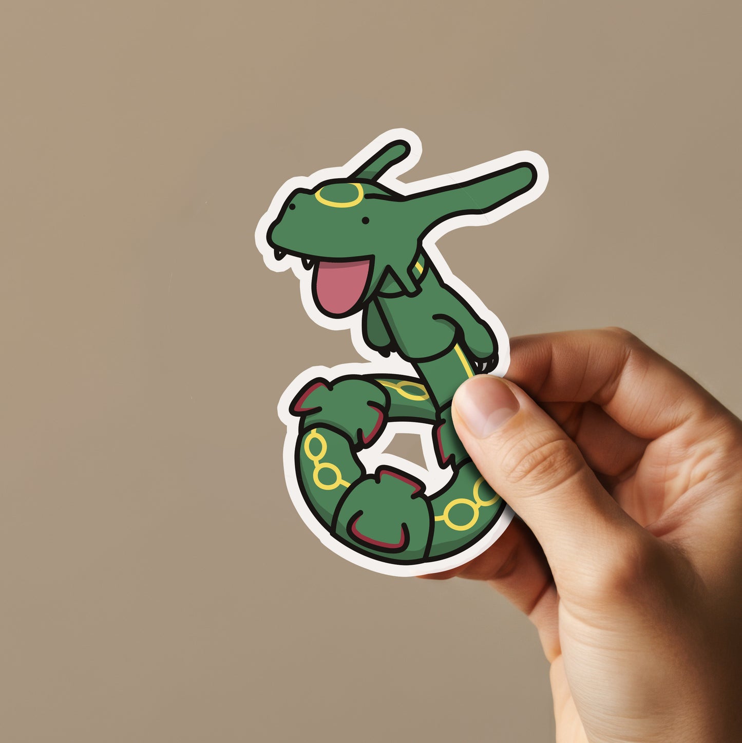 Green Long Dragon Sticker