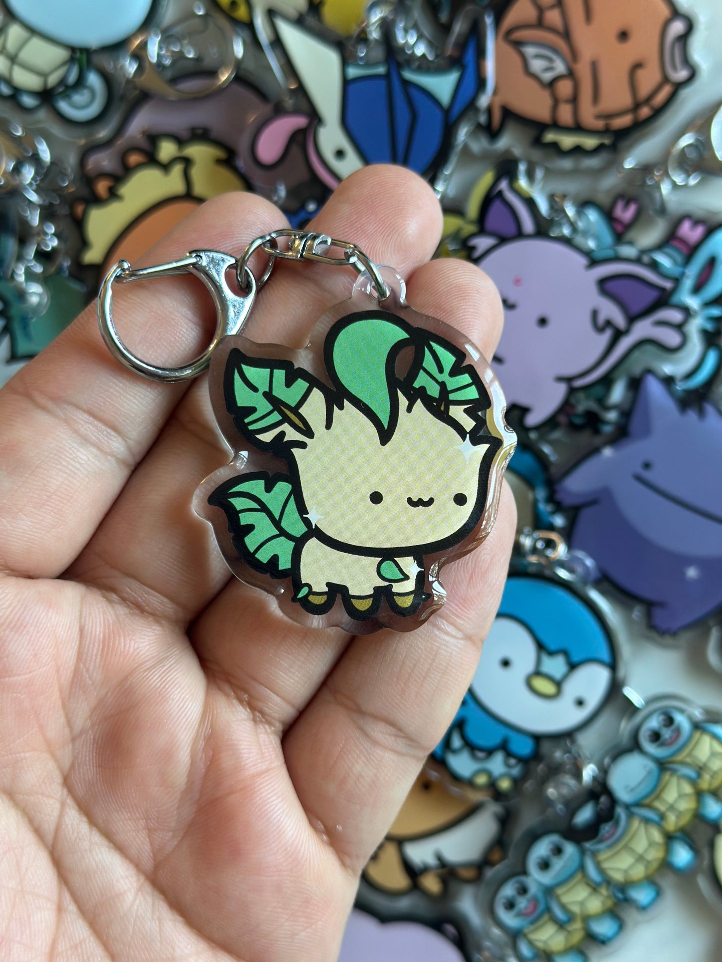 Grass Animal Acrylic Enamel Keychain
