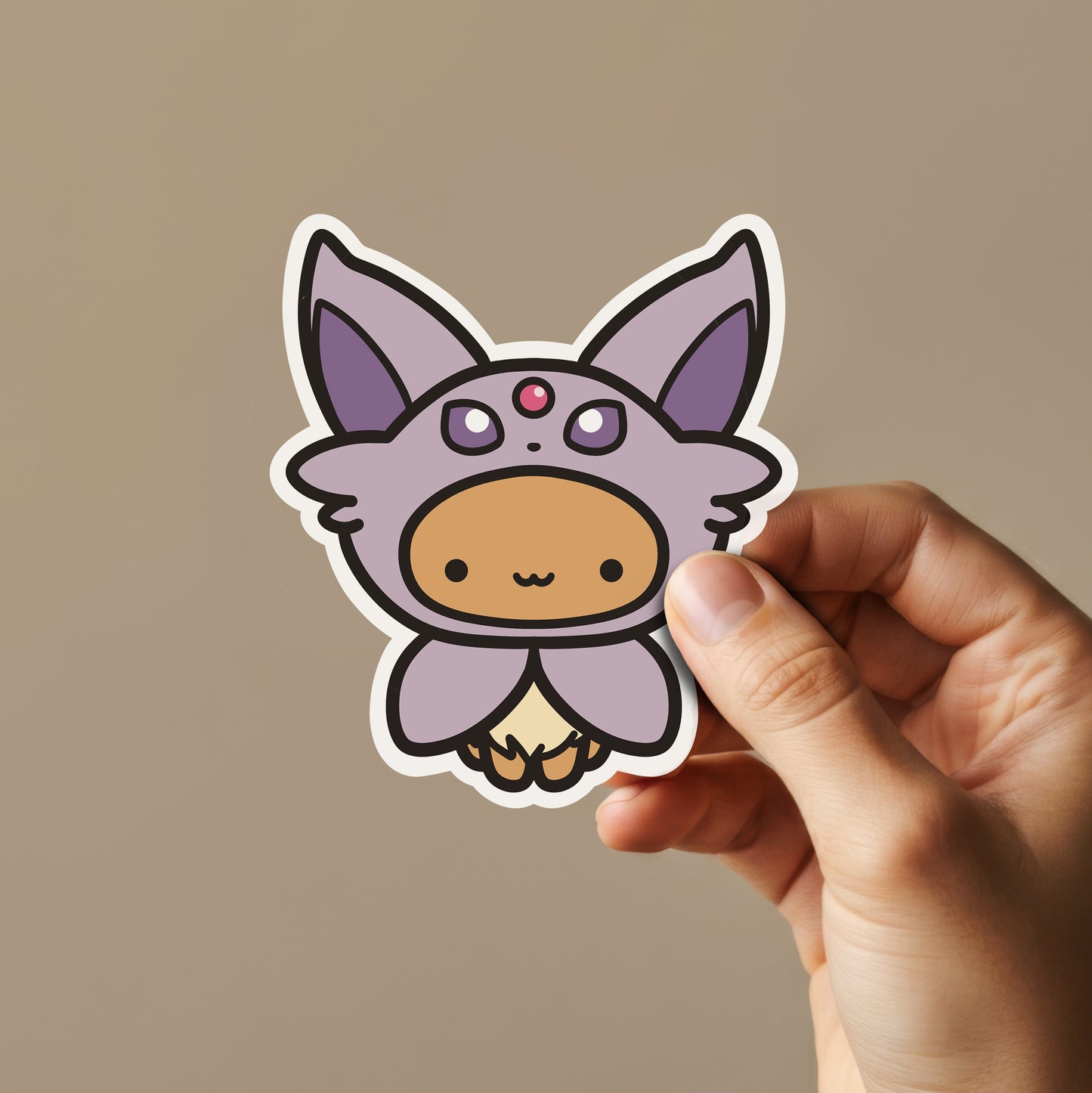 Cute Brown Animal Wearing Psychic Poncho Sticker