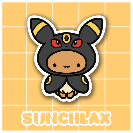 Cute Brown Animal Wearing Dark Poncho Sticker