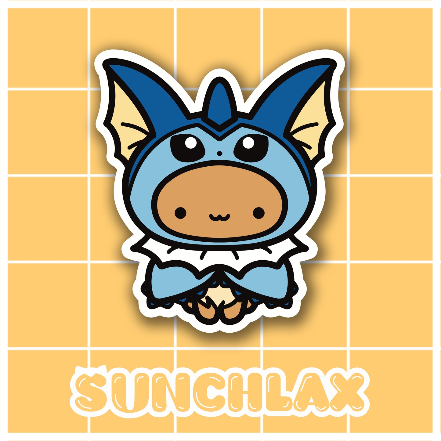 Cute Brown Animal Wearing Water Poncho Sticker