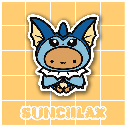 Cute Brown Animal Wearing Water Poncho Sticker