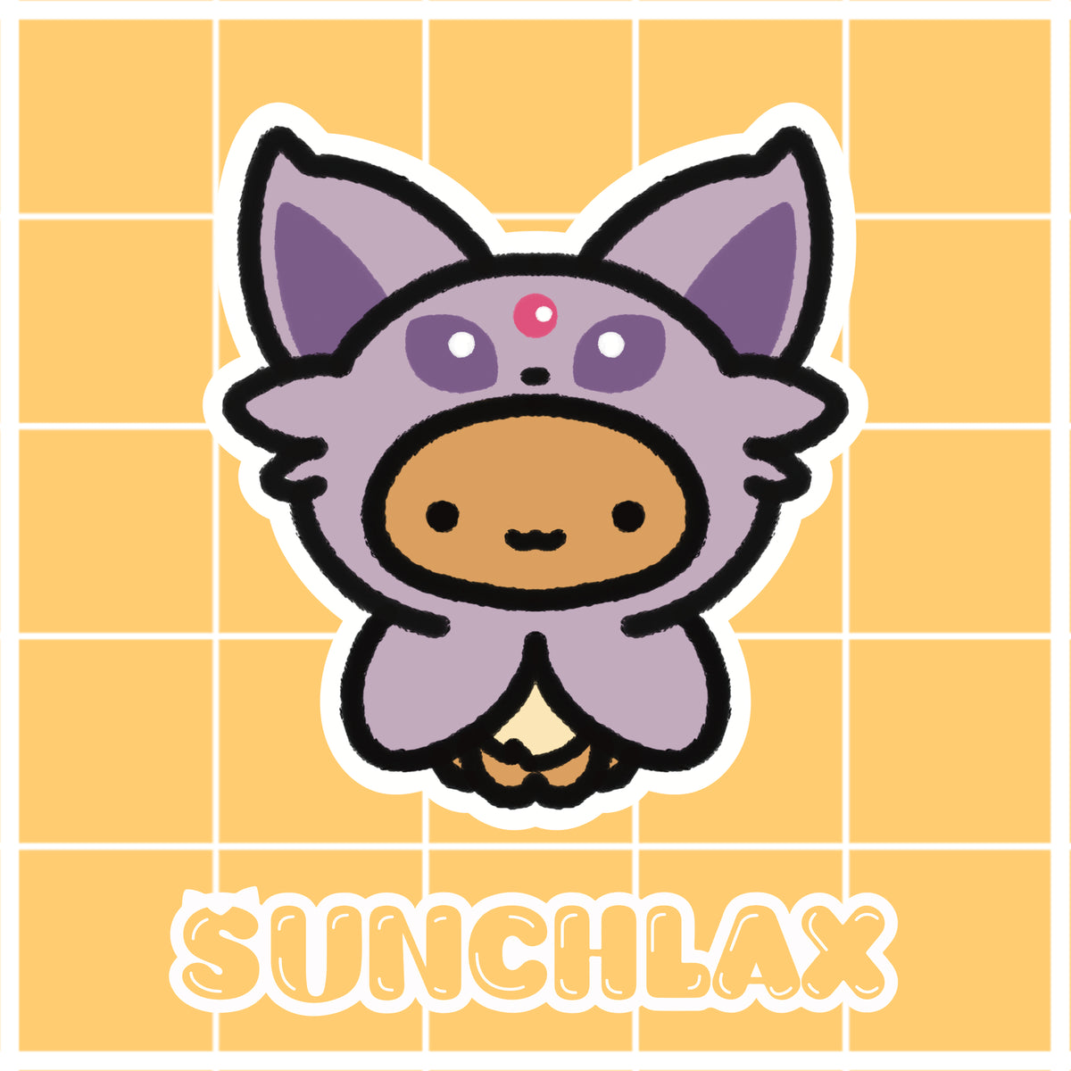 Brown Cat Wearing Psychic Poncho Sticker