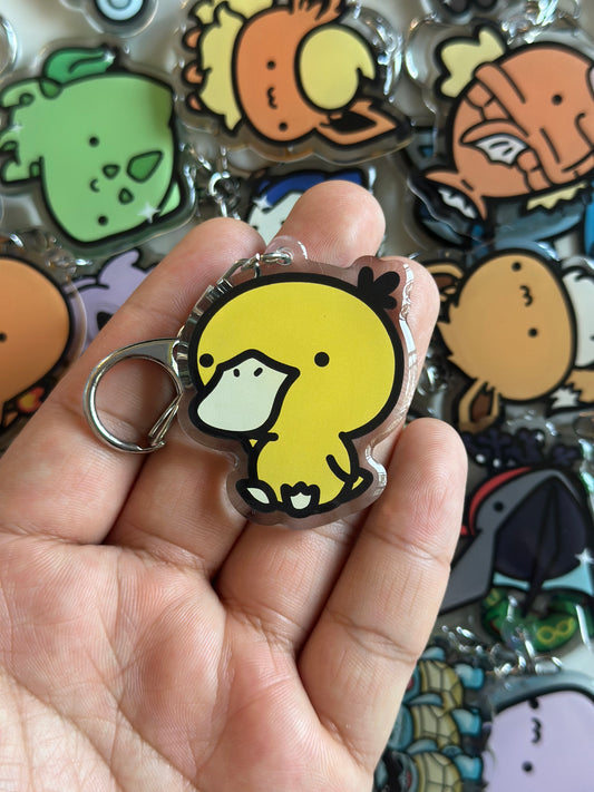 Yellow Duck Acrylic Epoxy Keychain