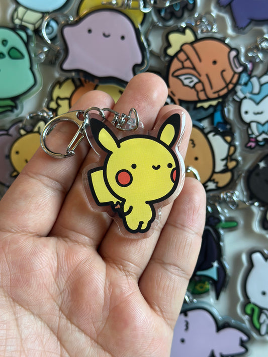 Yellow Rat Acrylic Epoxy Keychain