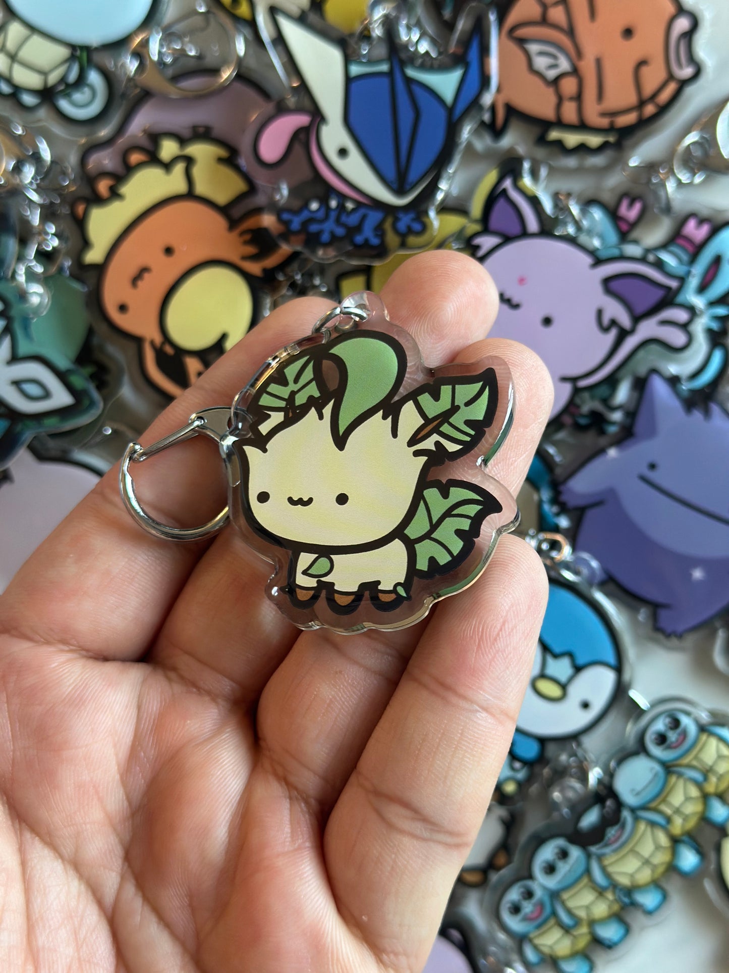 Grass Animal Acrylic Enamel Keychain