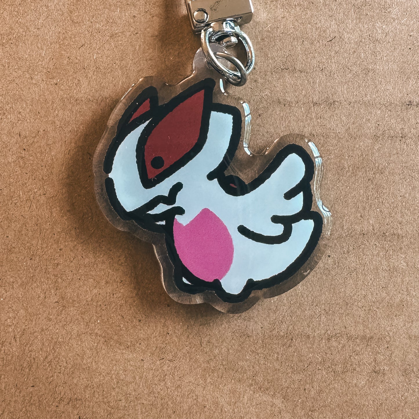 White Legendary Bird Acrylic Epoxy Keychain