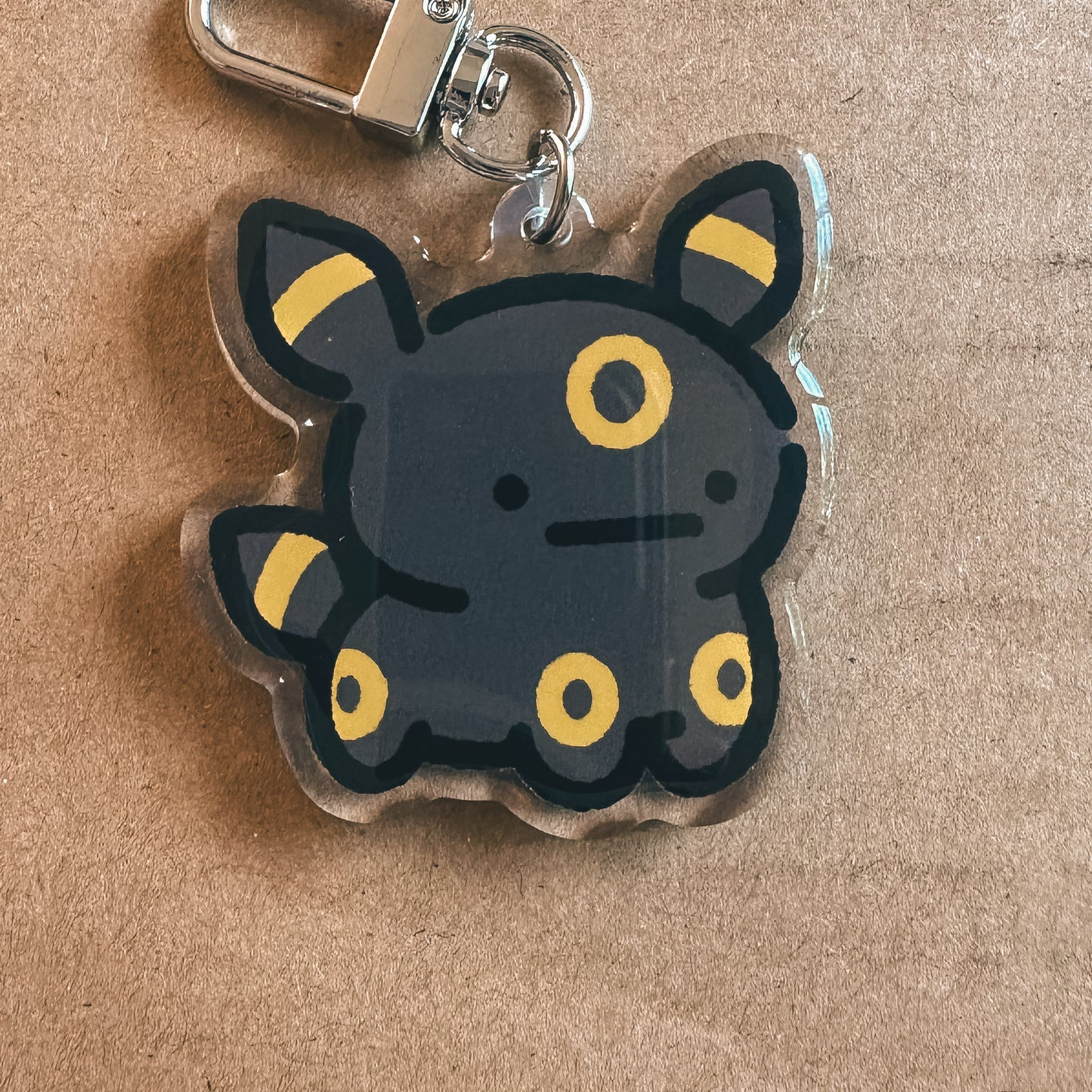 Dark Cat Acrylic Epoxy Keychain