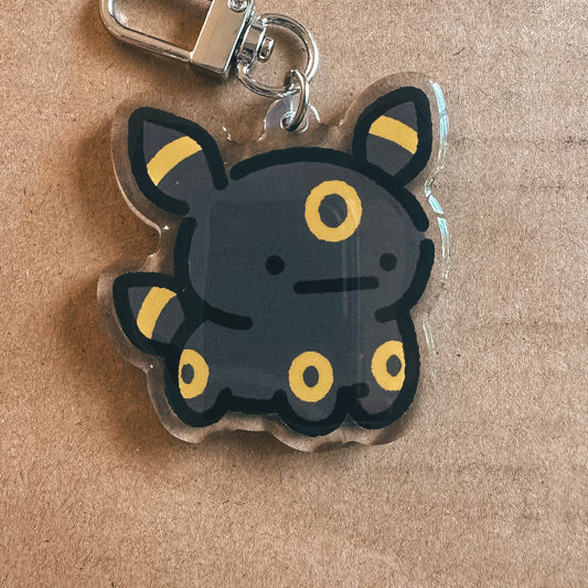 Dark Cat Acrylic Epoxy Keychain