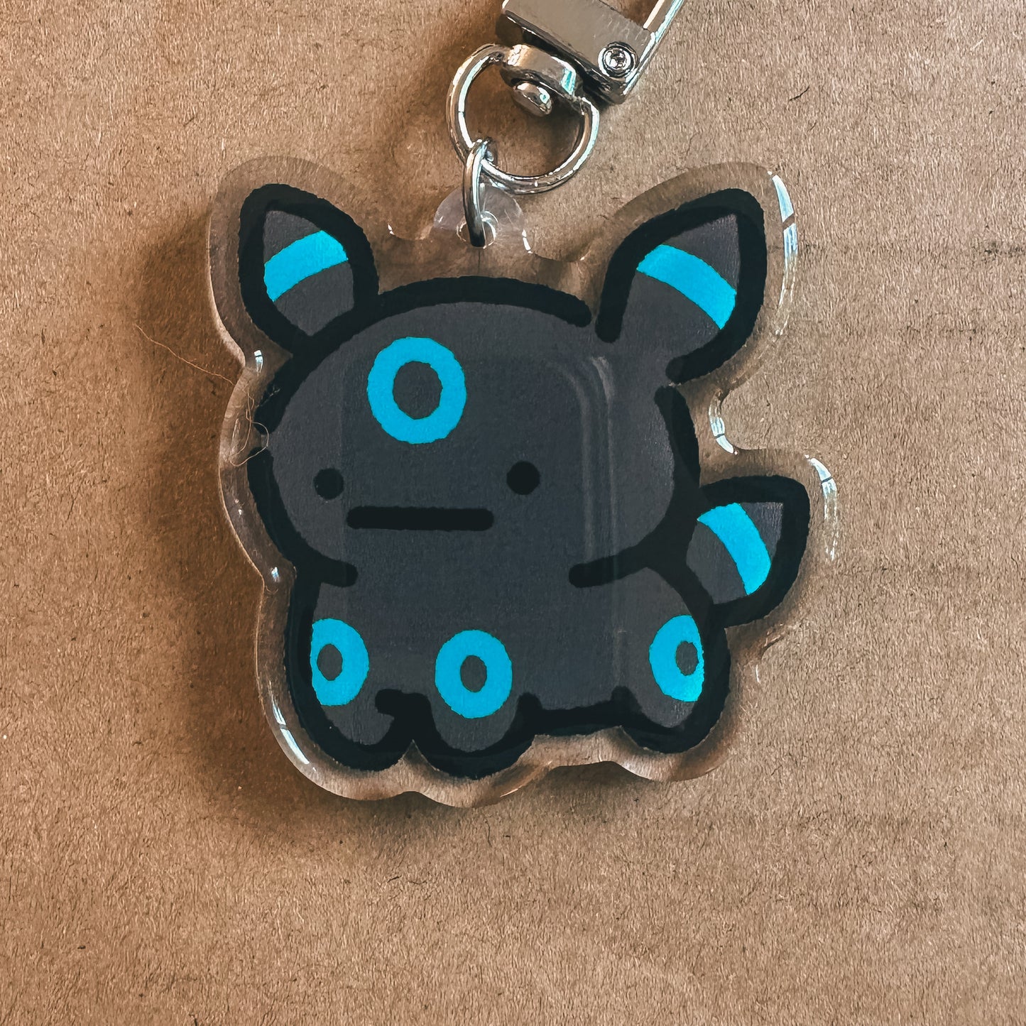 Dark Cat Acrylic Epoxy Keychain