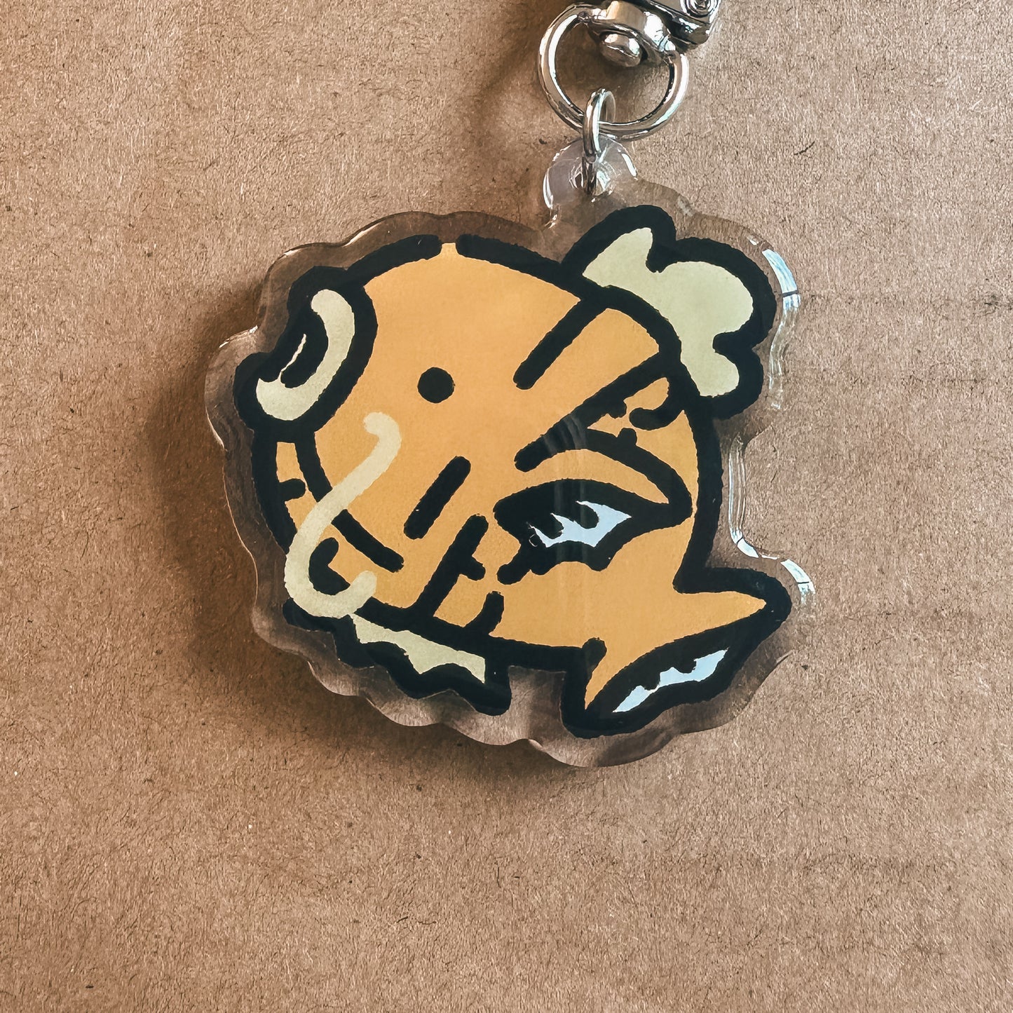 Useless Fish Acrylic Epoxy Keychain