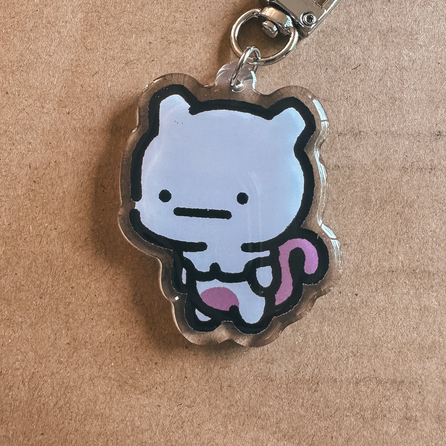Alien Cat Acrylic Epoxy Keychain