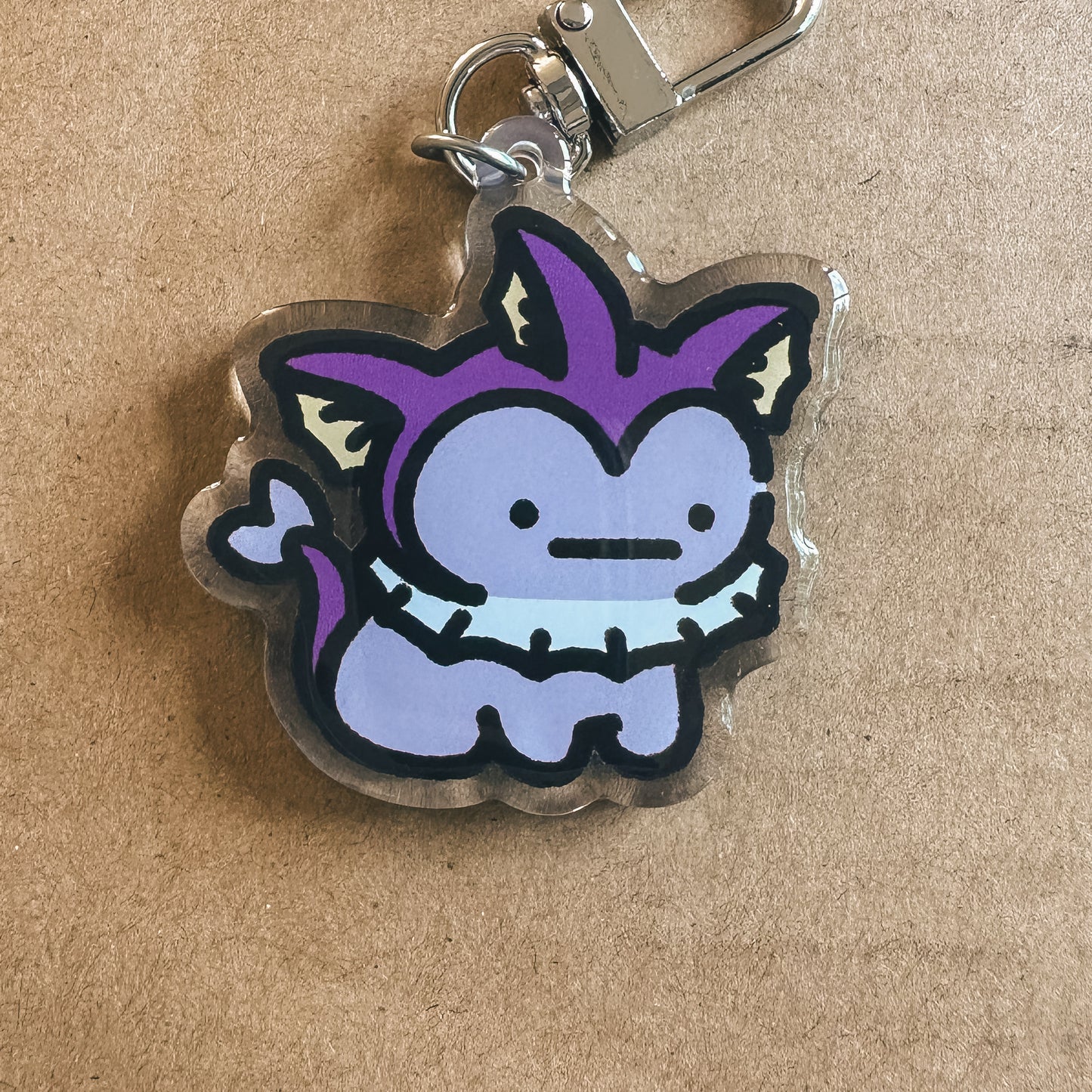 Water Cat Acrylic Enamel Keychain