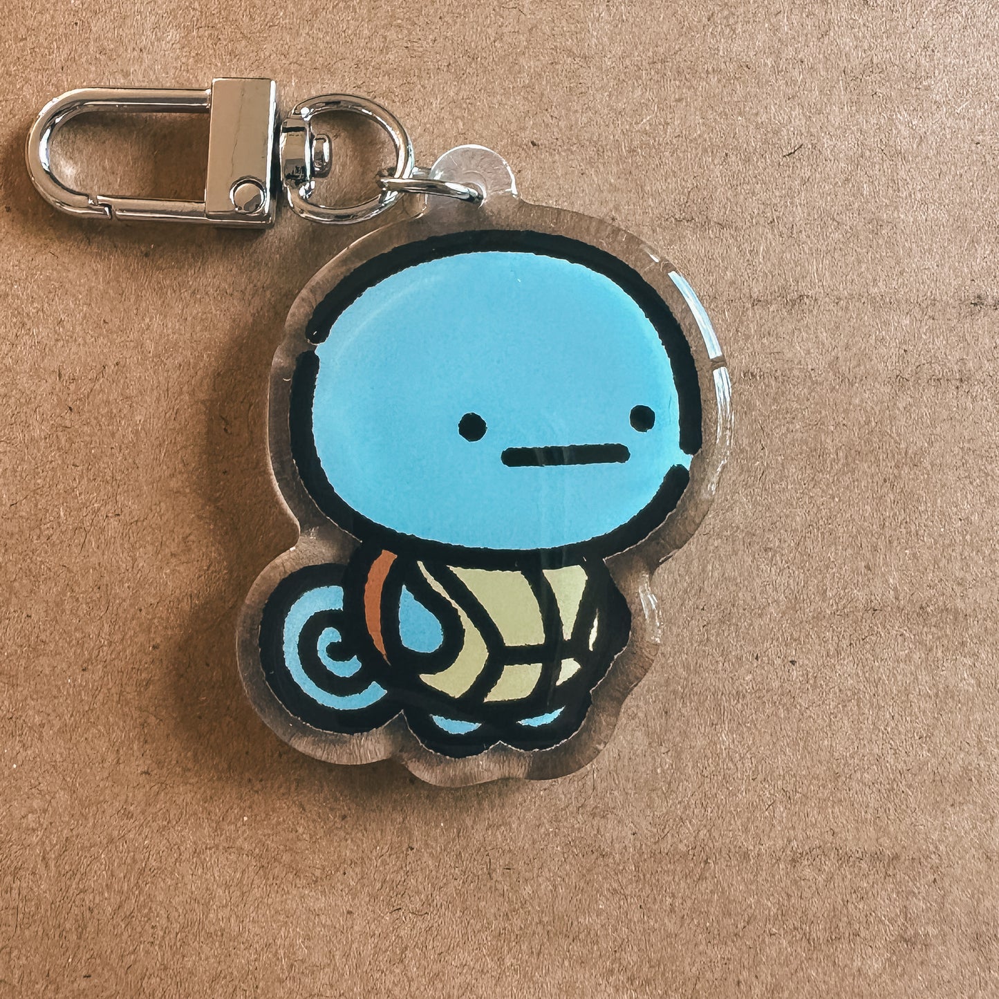 Blue Turtle Acrylic Epoxy Keychain
