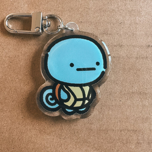 Blue Turtle Acrylic Epoxy Keychain