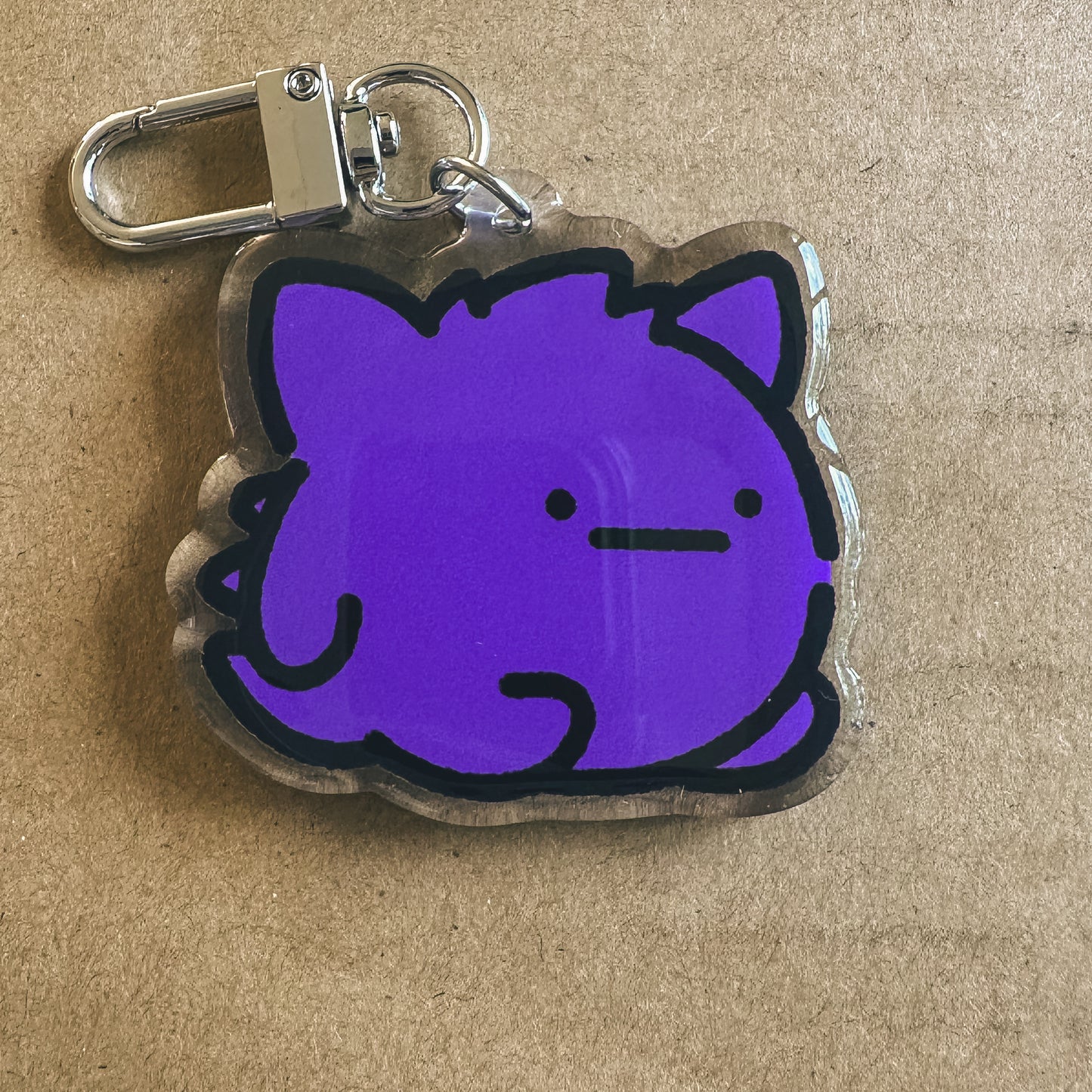 Purple Ghost Acrylic Epoxy Keychain