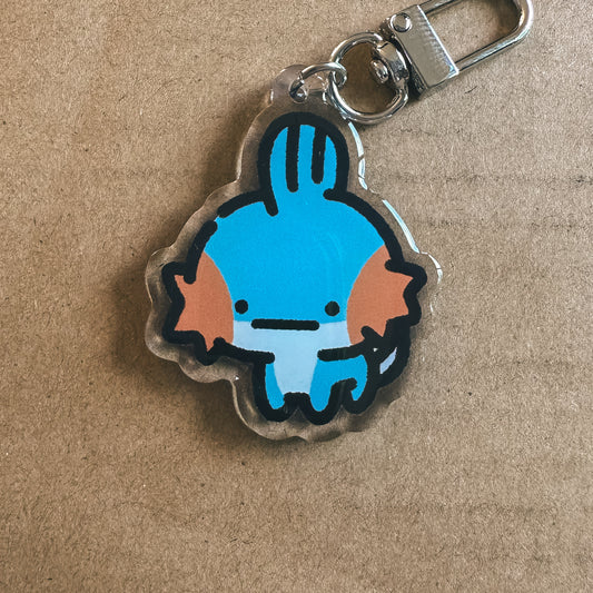 Water Axolotl Acrylic Enamel Keychain