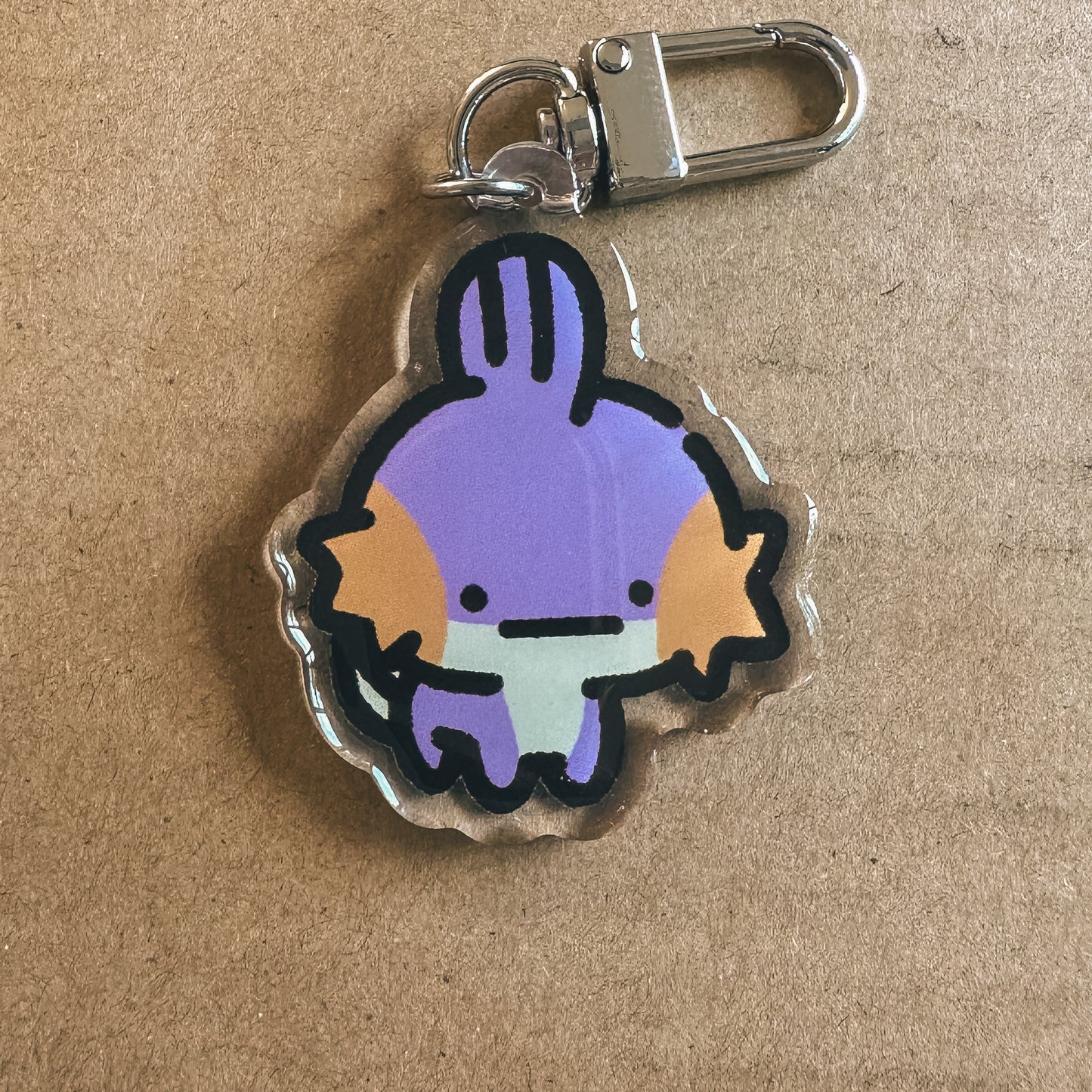 Water Axolotl Acrylic Enamel Keychain