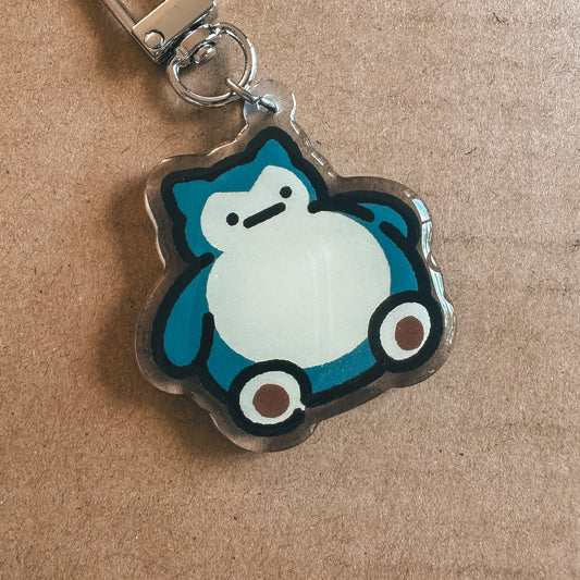 Lazy Bear Acrylic Epoxy Keychain